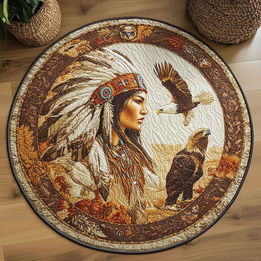 Eagle Spirit Native WN2008014CL Quilted Round Mat
