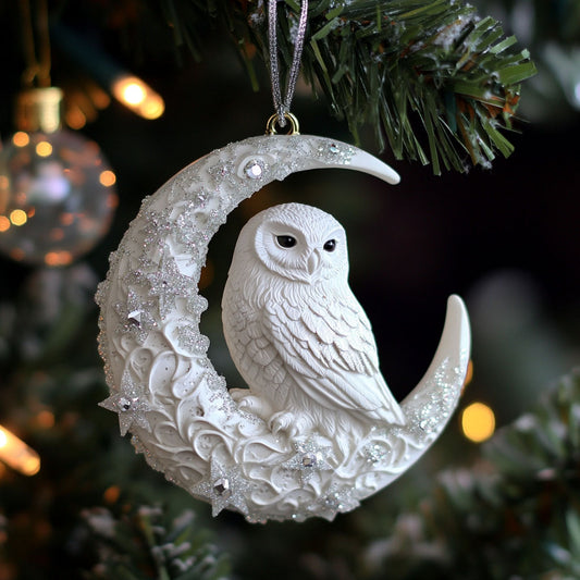 Moon Owl CP0512034CL Christmas Ornament