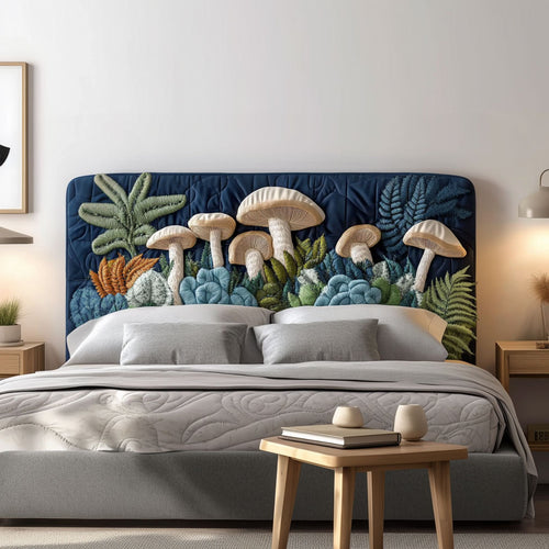 Mystical Mushroom Garden QA0701013CL Quilted Headboard Slipcover