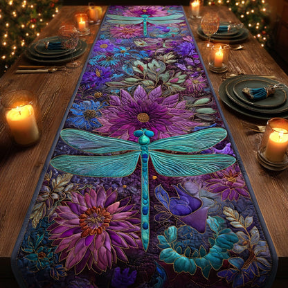 Purple Garden XR2511006CL Quilted Table Runner