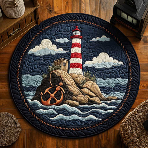 Guiding Lighthouse WN2103060CL Quilted Round Mat