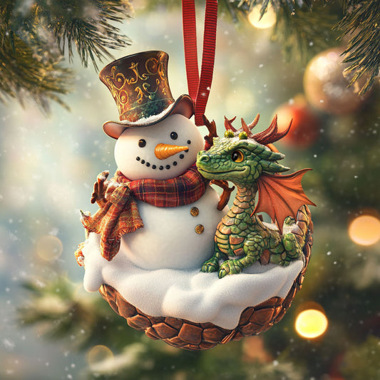 Snowman Dragon Magic WN0312016CL Christmas Ornament