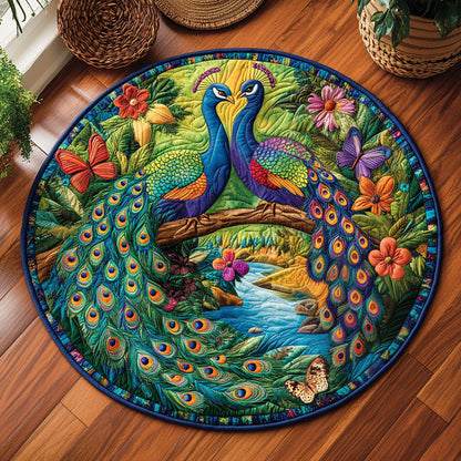Peacock WJ1905039CL Quilted Round Mat