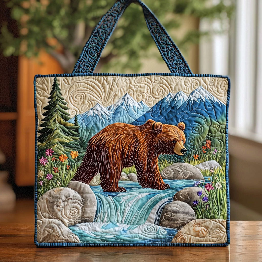 Strolling Bear QA1012028CL Quilted Tote Bag