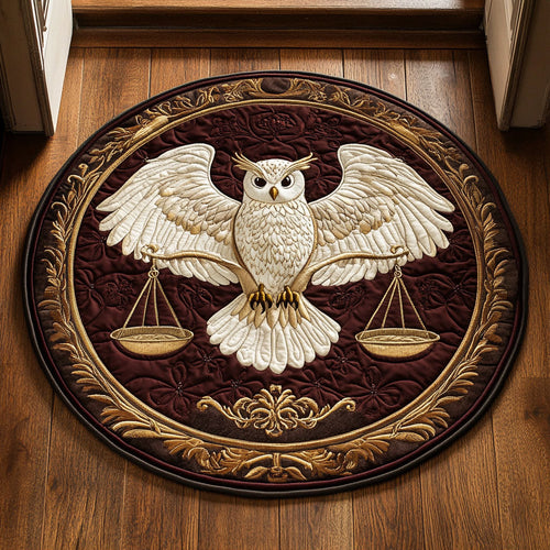 Judgment Owl CP2107003CL Quilted Round Mat