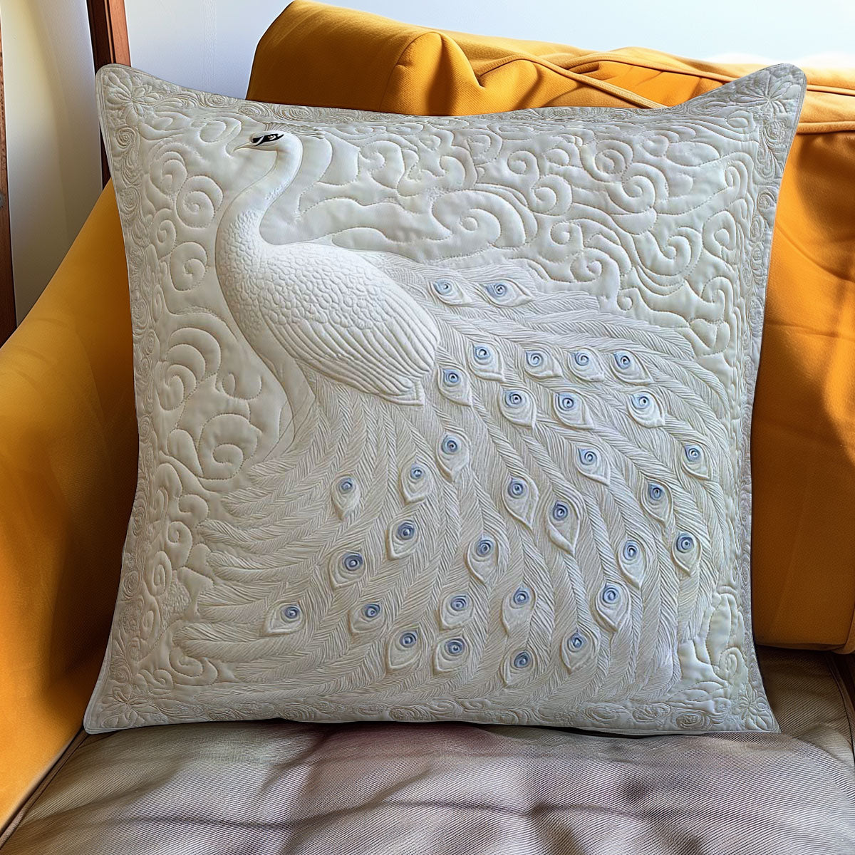 Peacock’s Ivory Elegance WN1002119CL Quilt Pillow Case