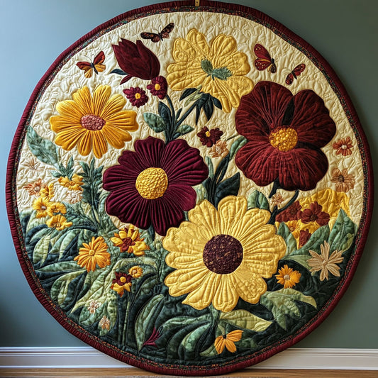 Eternal Flower WN0808027CL Quilted Round Mat