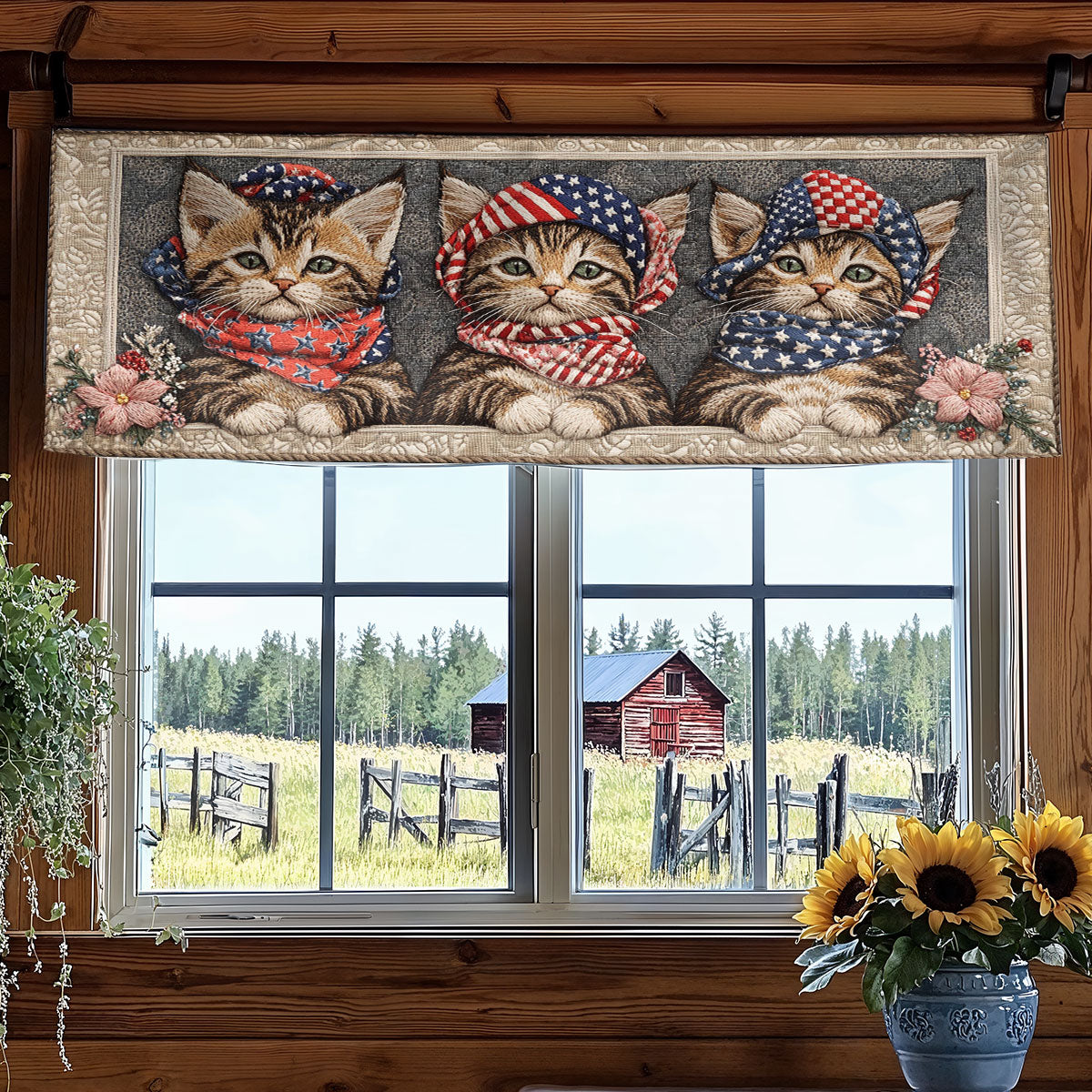 Cat Honor WN1006015CL Quilted Valance