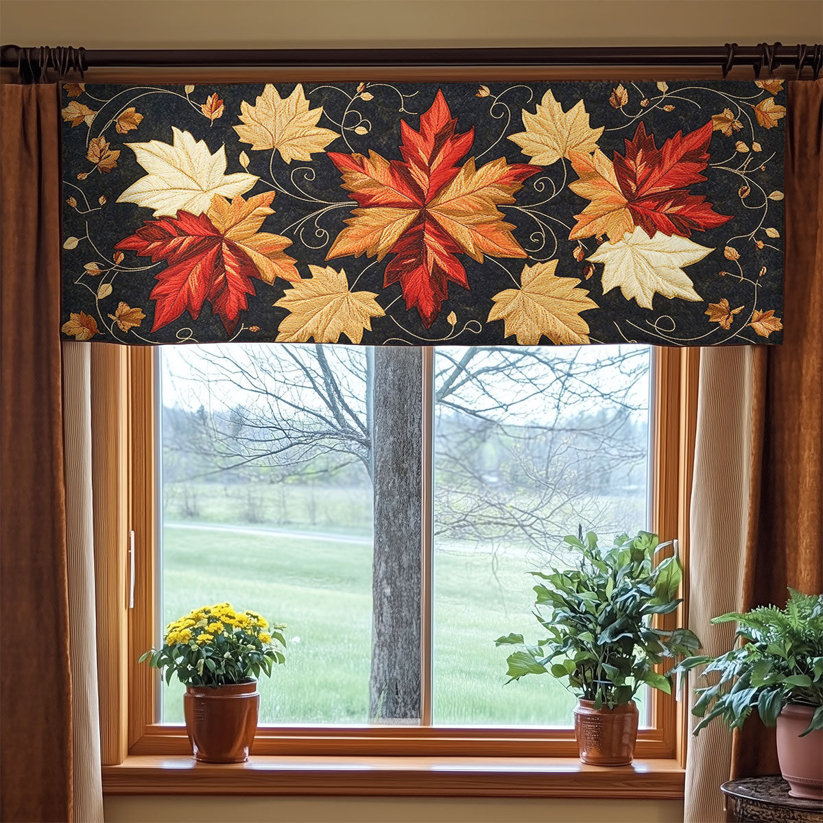 Gilded Grove WN2807061CL Quilted Valance