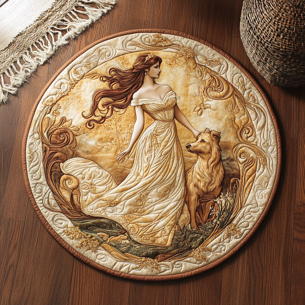 Lady And The Loyal WJ0807040CL Quilted Round Mat