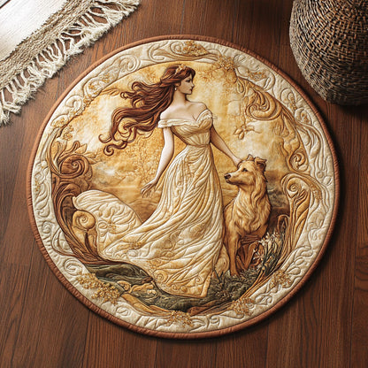 Lady And The Loyal WJ0807040CL Quilted Round Mat