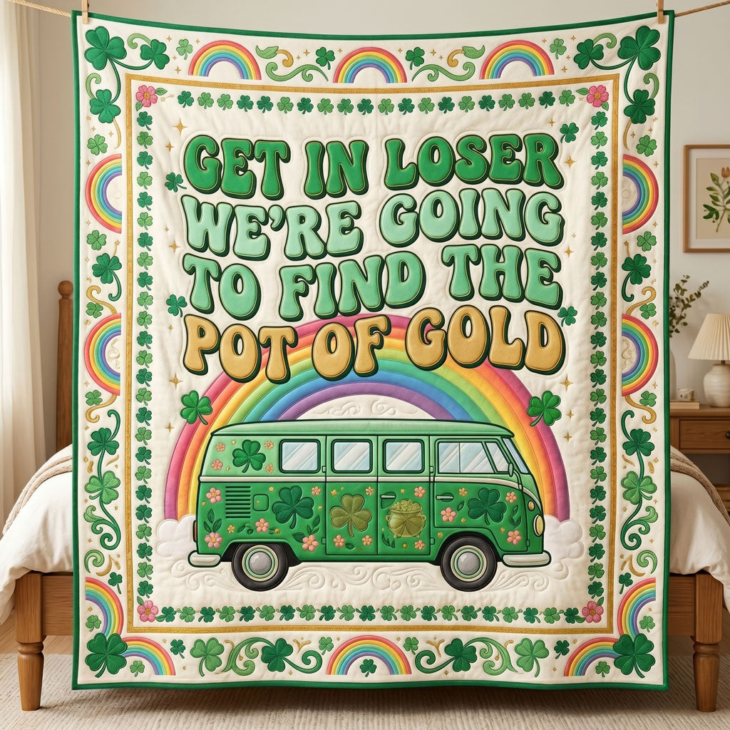 Rainbow Shamrock Retro Van WN0805011CL Quilt