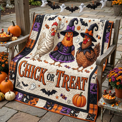 Funny Halloween Chickens Patchwork WN1105008CL Quilt