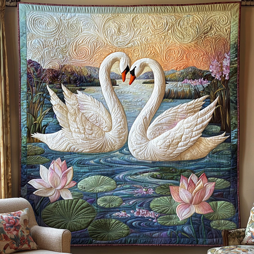 Swan Couple QA1201054CL Quilt