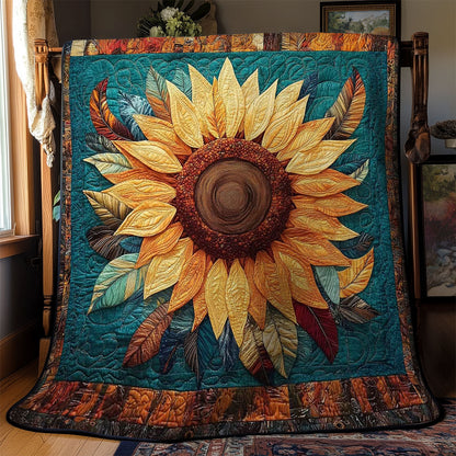 Golden Sunflower Bloom WN1302044CL Quilt