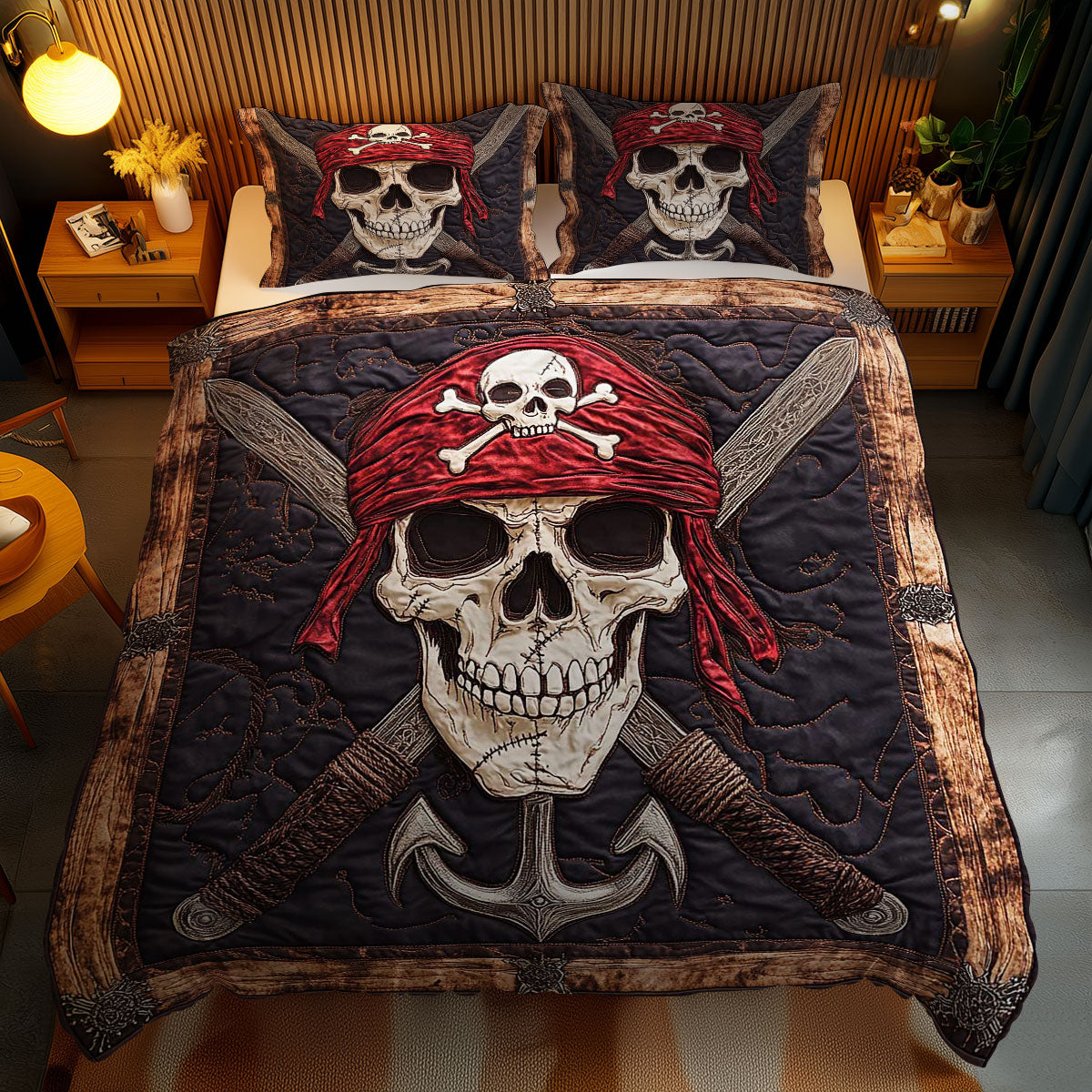 Skull And Nautical Cross WN2301083CL Duvet Cover Set