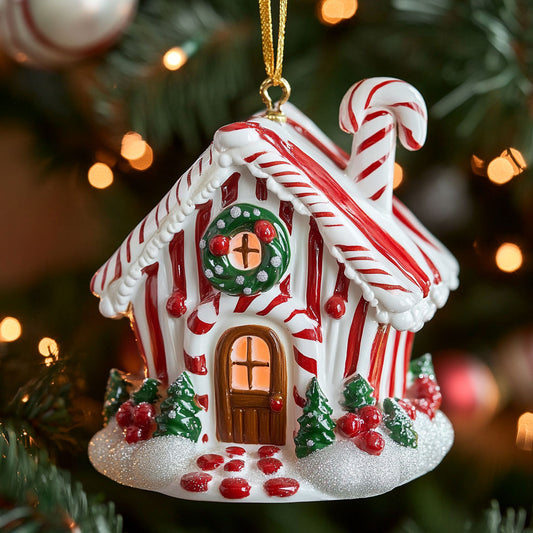 Christmas Candy Cane House CW2611041CL Christmas Ornament