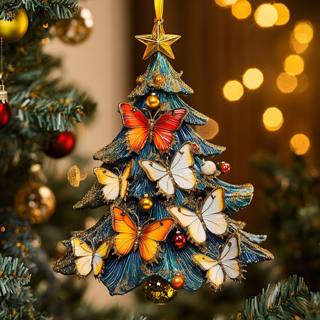 Butterfly Christmas CW2411068CL Christmas Ornament