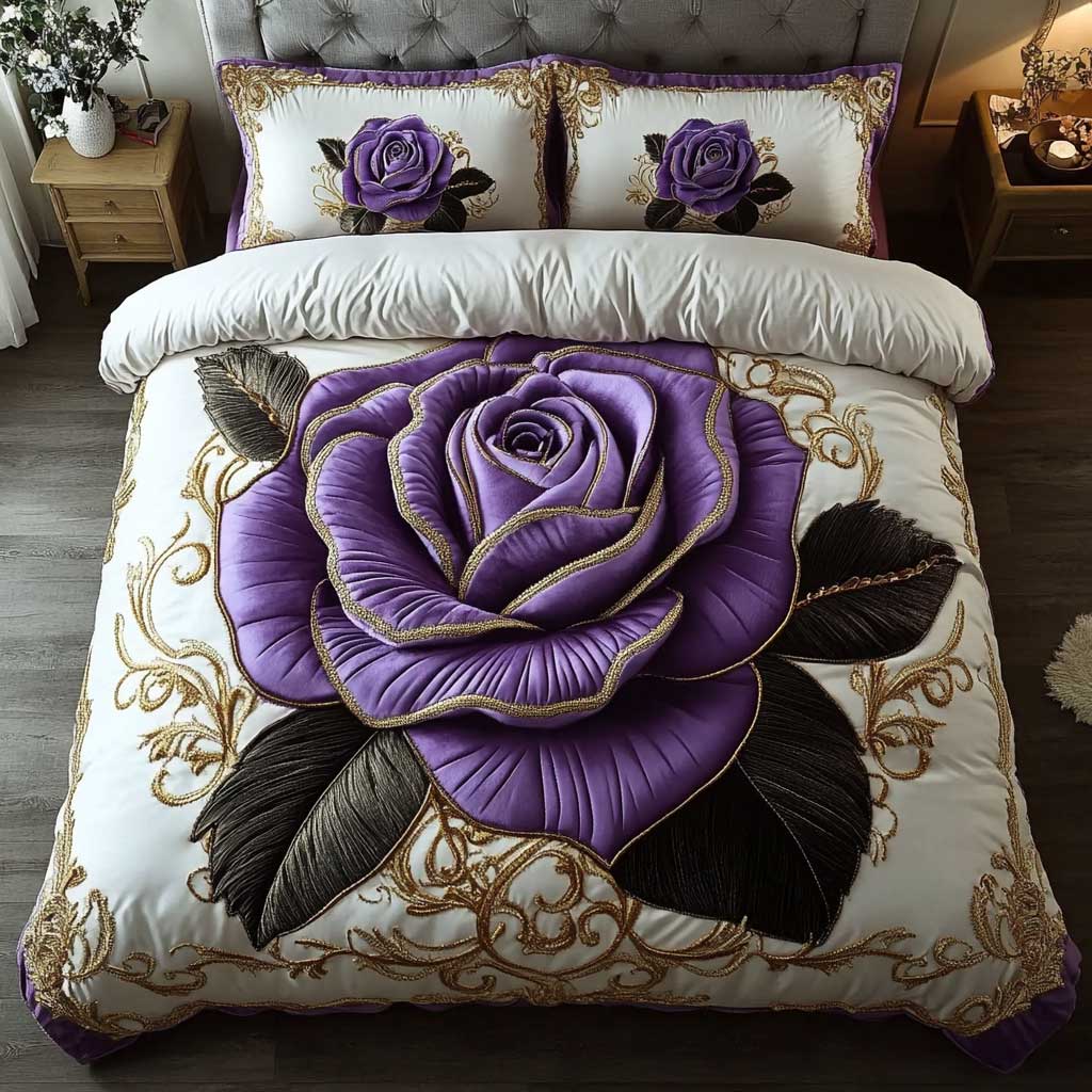 Purple Rose Elegance WN2802004CL Duvet Cover Set