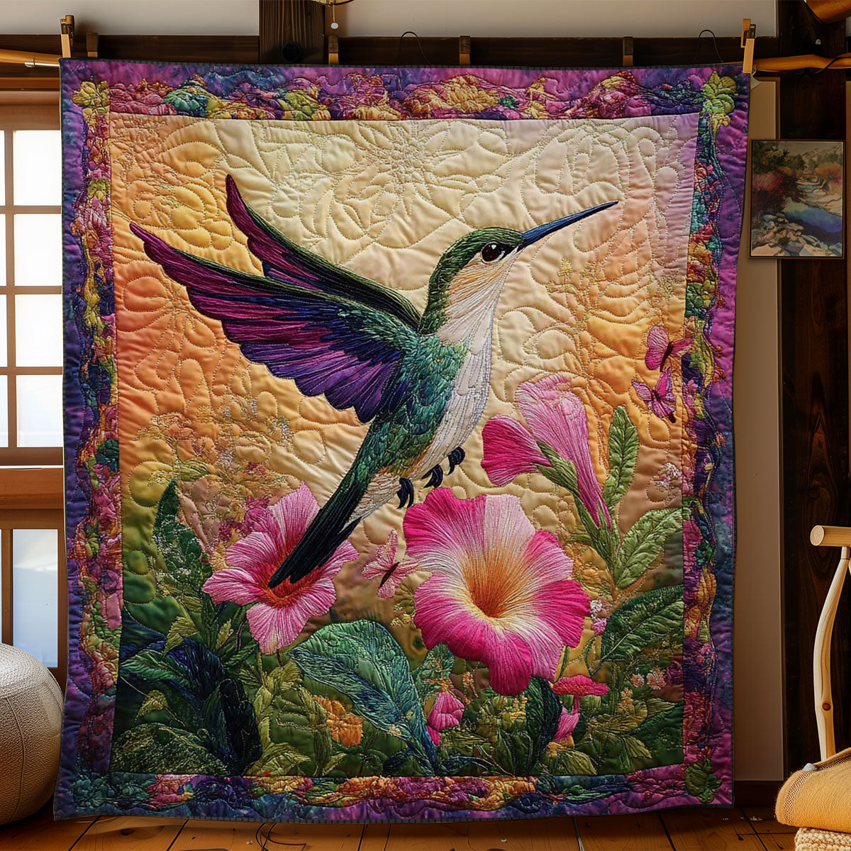 Hummingbird Paradise WN0802040CL Quilt