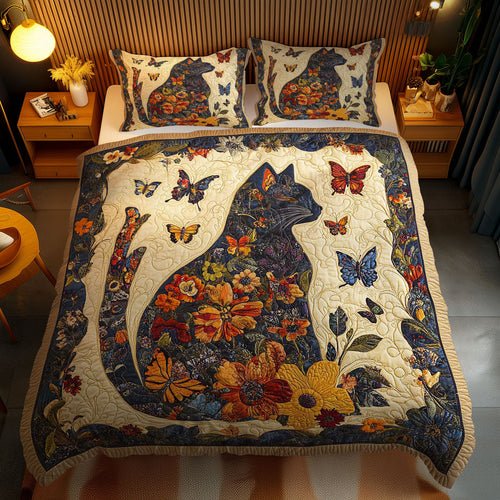 Floral Cat Magic WN0302059CL Duvet Cover Set