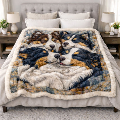 Collie Cuddle CP2801004CL Faux Fur Throw Blanket