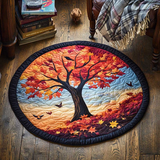 Autumn Maple WN3103009CL Quilted Round Mat