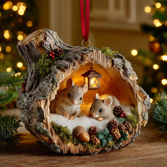 Mouse Nest Glow CW2911018CL Christmas Ornament