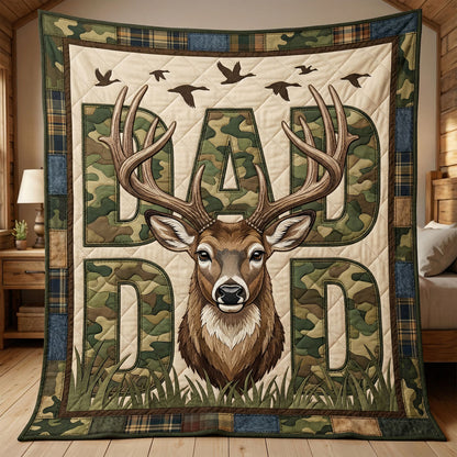 Rustic Deer Hunter Dad WN1004009CL Quilt