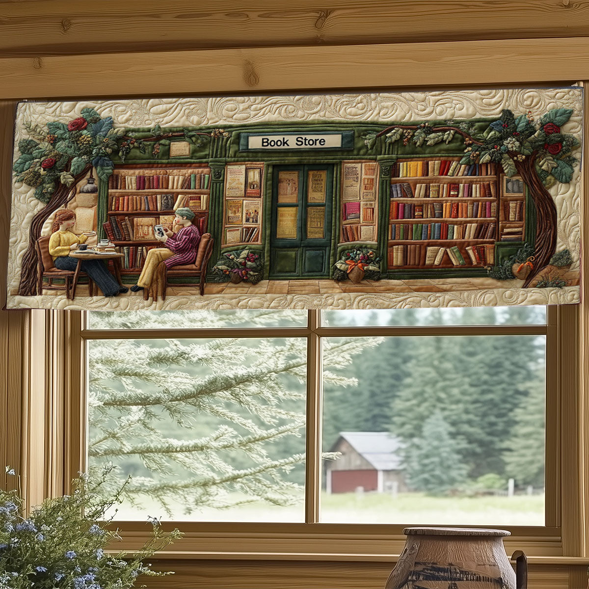 Book Store WJ1305024CL Quilted Valance