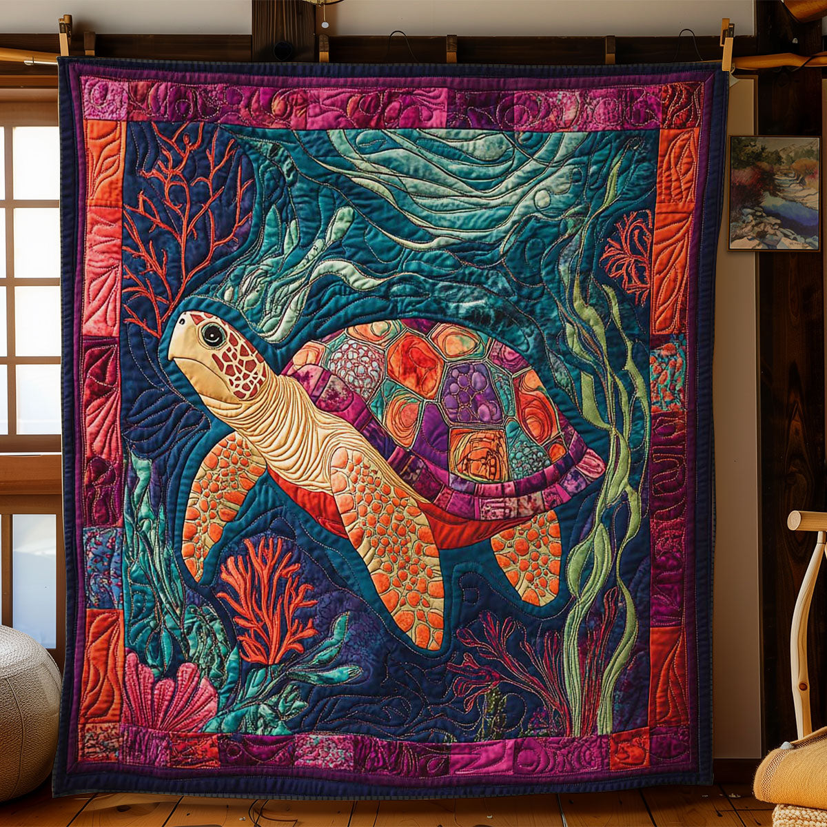 Splashy Turtle WN1404078CL Quilt
