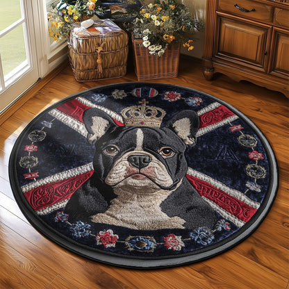 French Bulldog Dynasty WN1205037CL Quilted Round Mat