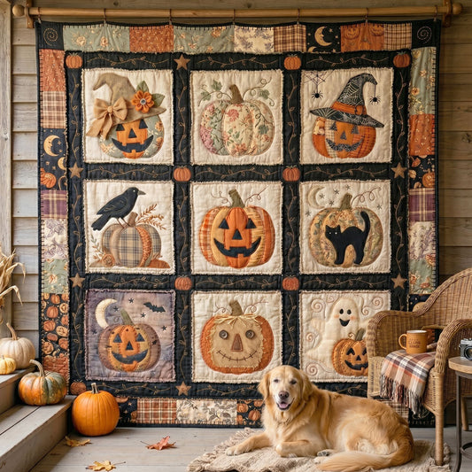 Rustic Halloween Patchwork WN0705024CL Quilt