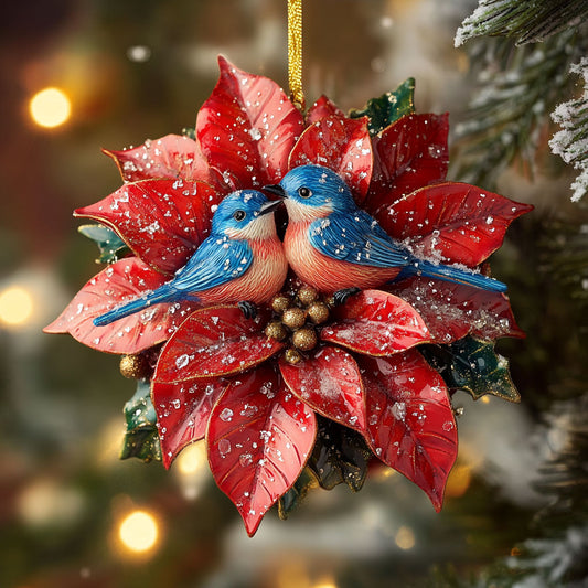 Sparkling Bluebird WN2710062CL Christmas Ornament
