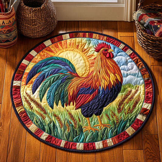 Chicken Field WJ2705033CL Quilted Round Mat