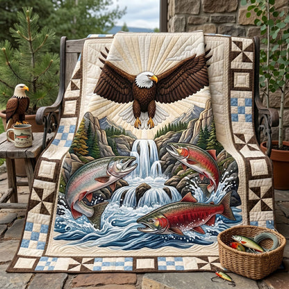 Eagle And Salmon Cascade WN1606005CL Quilt