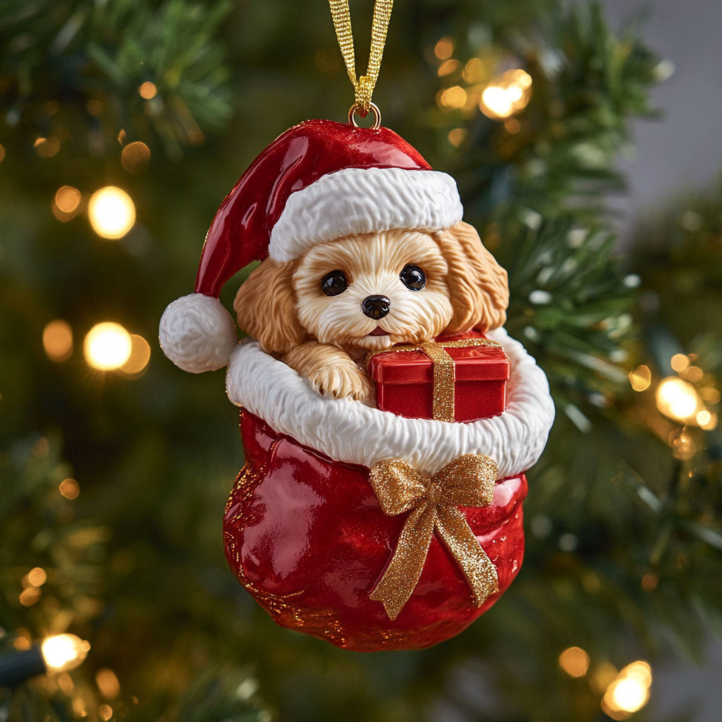Merry Poodle CP0312165CL Christmas Ornament