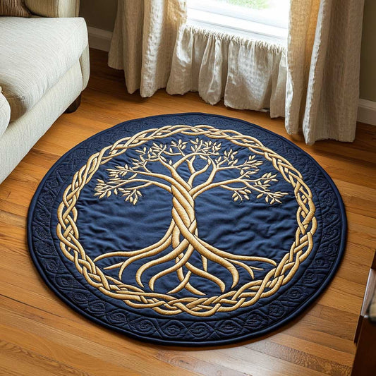 Mystic Tree Of Life WN1403051CL Quilted Round Mat