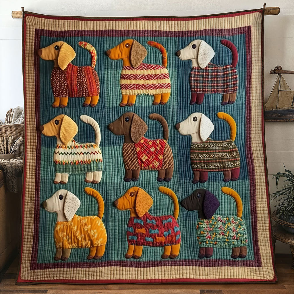 Patch Smile Dachshund WN0601061CL Quilt