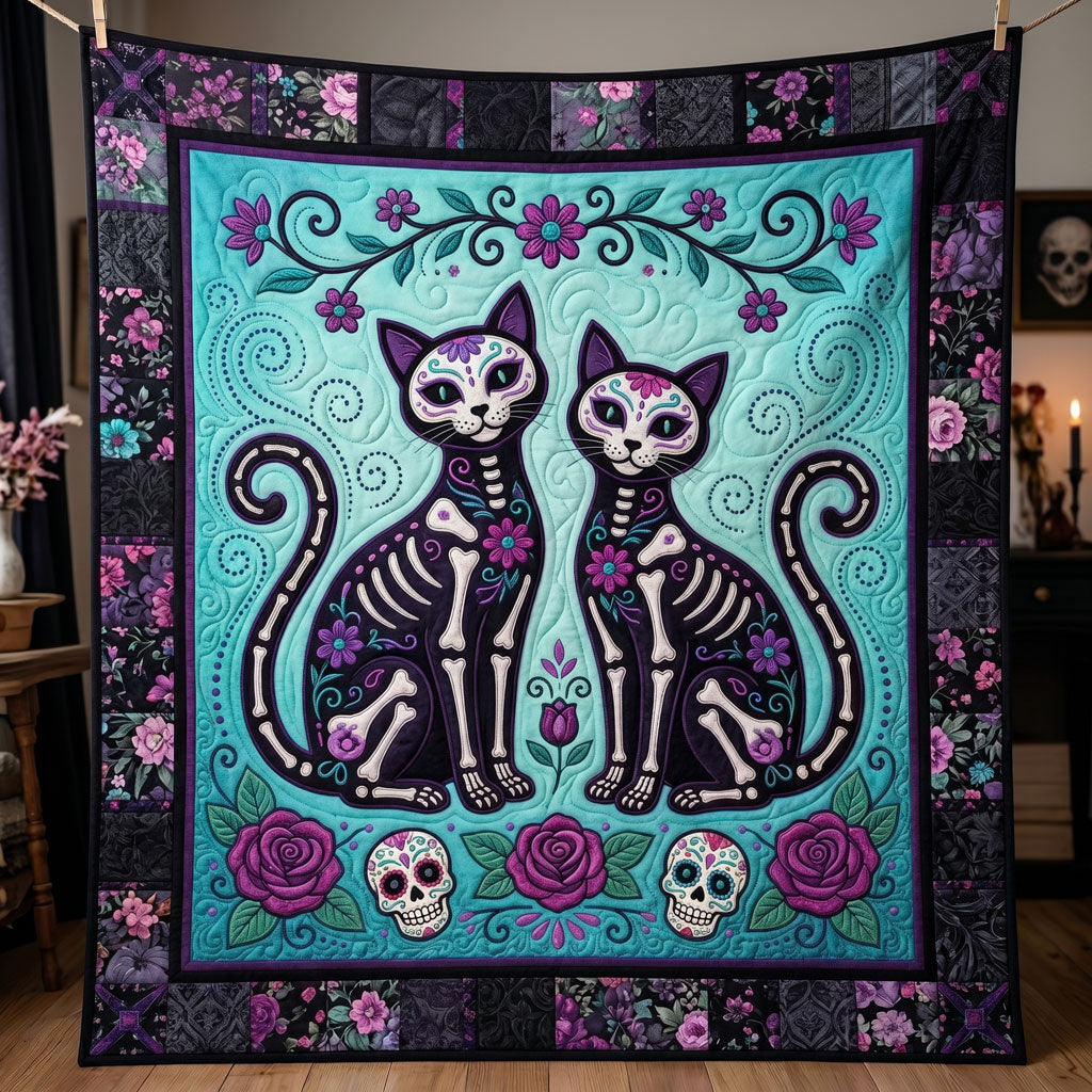 Sugar Skull Cats WN0505023CL Quilt