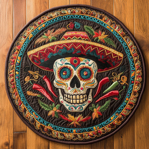 Skull Voodoo WN3105048CL Quilted Round Mat