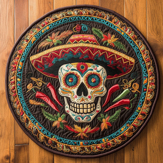 Skull Voodoo WN3105048CL Quilted Round Mat