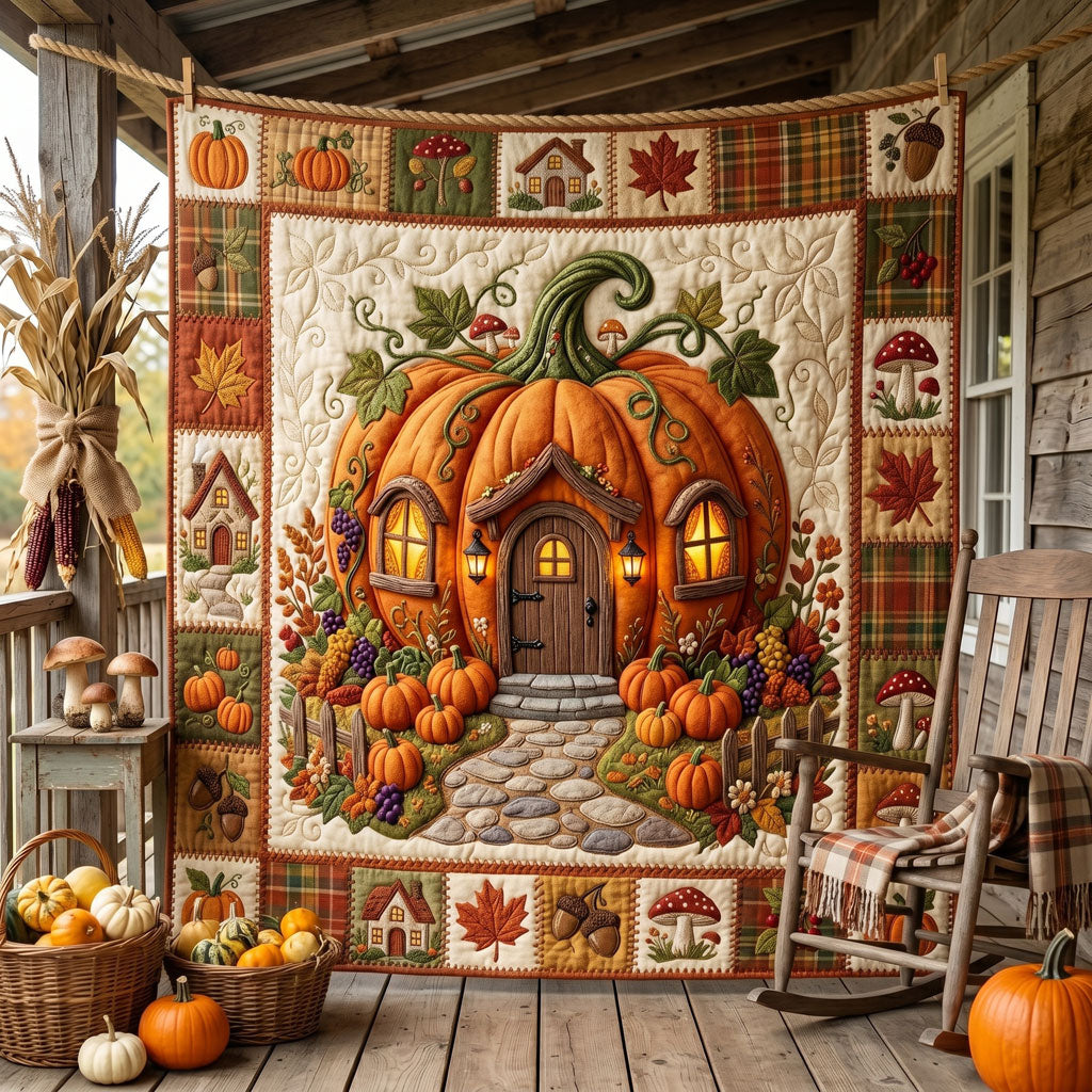 Pumpkin Cottage Harvest WN2006011CL Quilt