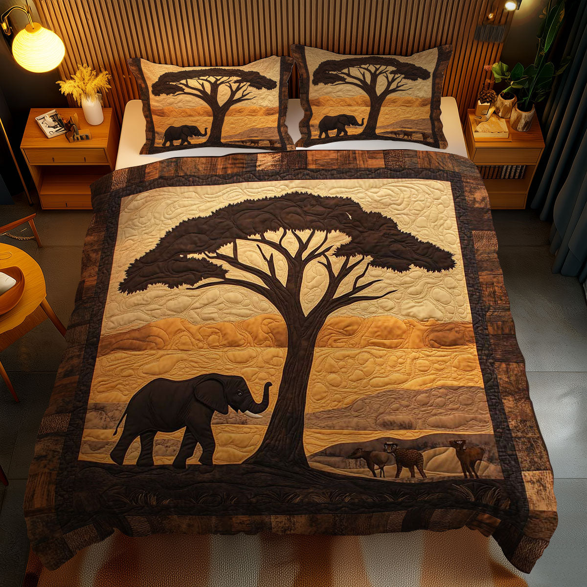 Majestic African Elephant WN1103125CL Duvet Cover Set