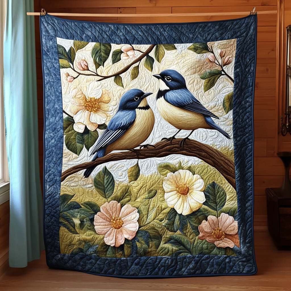 Serene Blue Bird Duo KL1301010CL Quilt