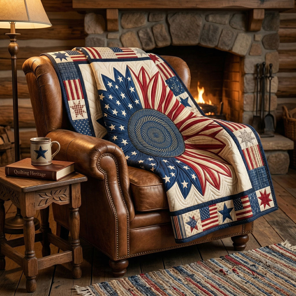 Patriotic Sunflower WN0904039CL Quilt