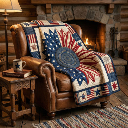 Patriotic Sunflower WN0904039CL Quilt