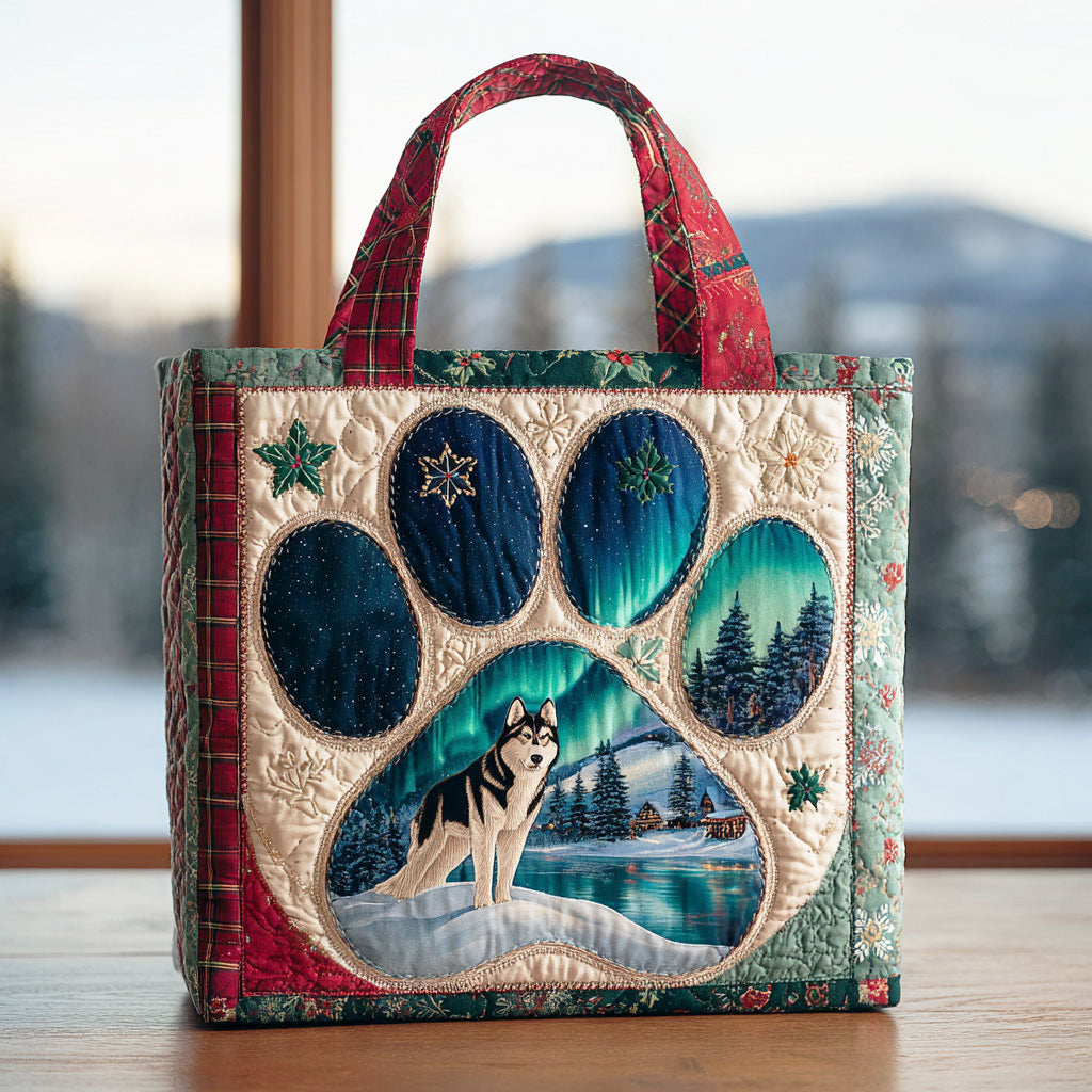 Cheerful Husky CW0611035CL Quilted Tote Bag