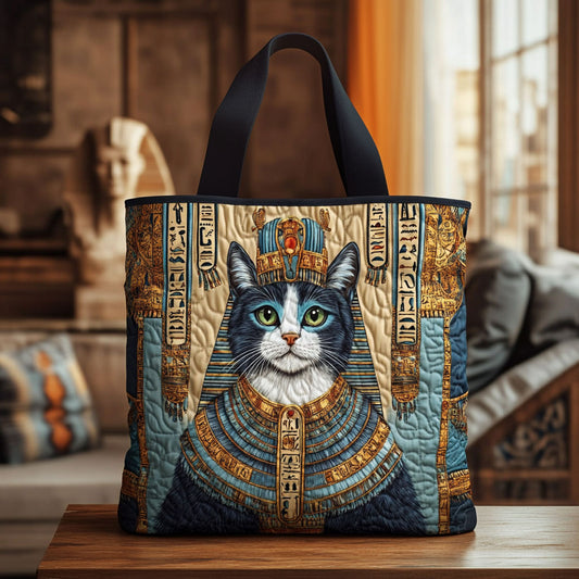 Crowned Nile Cat KL2412037CL Quilted Tote Bag