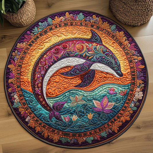 Aurora Dolphin WN2708005CL Quilted Round Mat